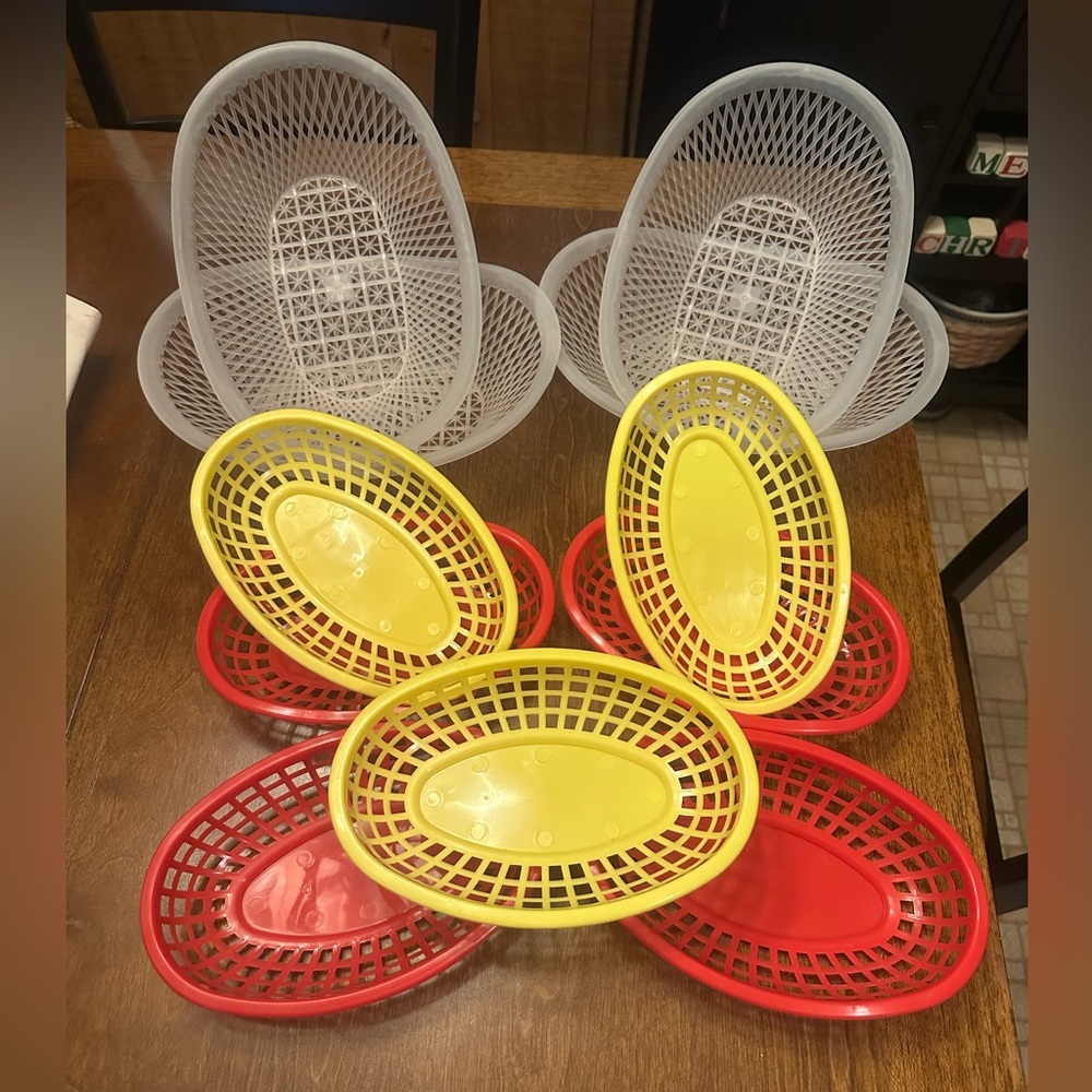 Assorted Set of Colorful Plastic Baskets set of 11